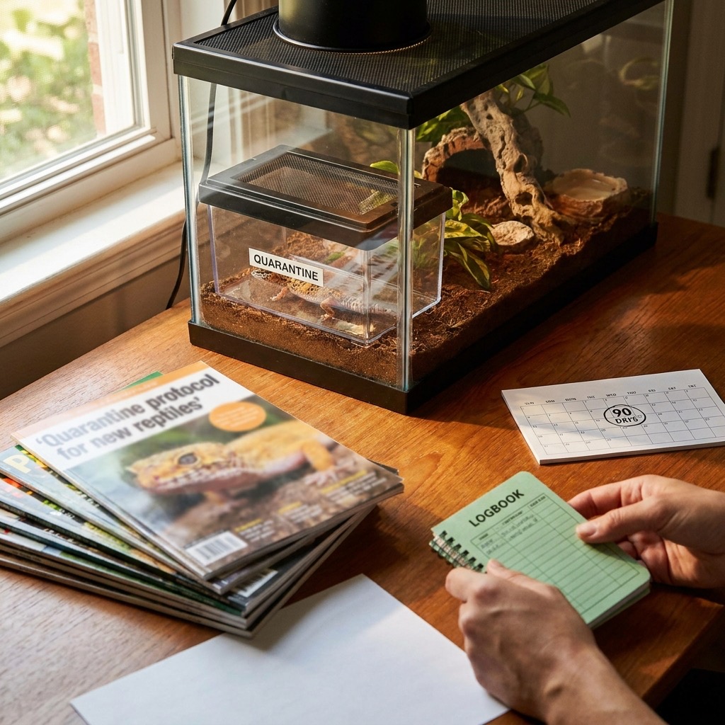 Quarantine protocol for new reptiles: why the 90 days save lives (reptile quarantine) — Reptiles / Health & Biosecurity cover image