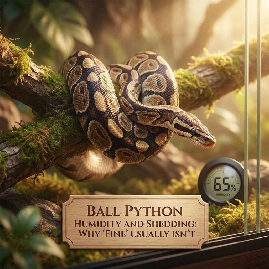 Ball python humidity and shedding: why 'fine' usually isn't (python regius) — Reptiles / Snakes cover image