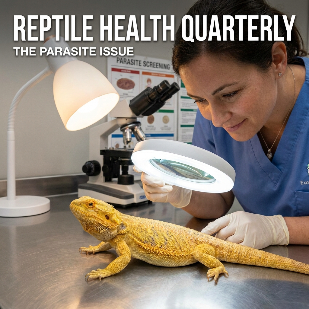 Parasite screening in captive reptiles: the annual fecal panel that catches w... (reptile parasites) — Reptiles / Health & Disease cover image