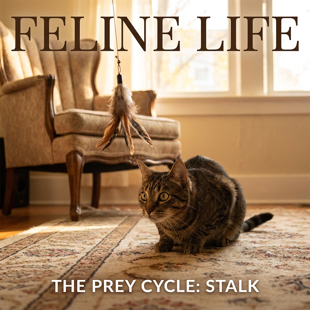 The prey cycle play pattern: how to simulate hunting indoors for an indoor cat (hunting simulation) — Cats / Behavior & Enrichment cover image