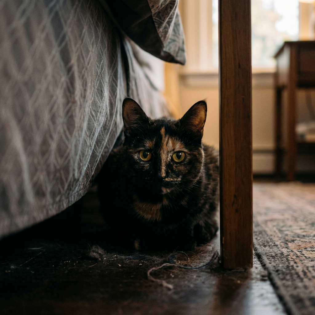 Stranger fear in cats: a desensitization plan for shy cats that hides when gu... (counterconditioning) — Cats / Behavior cover image