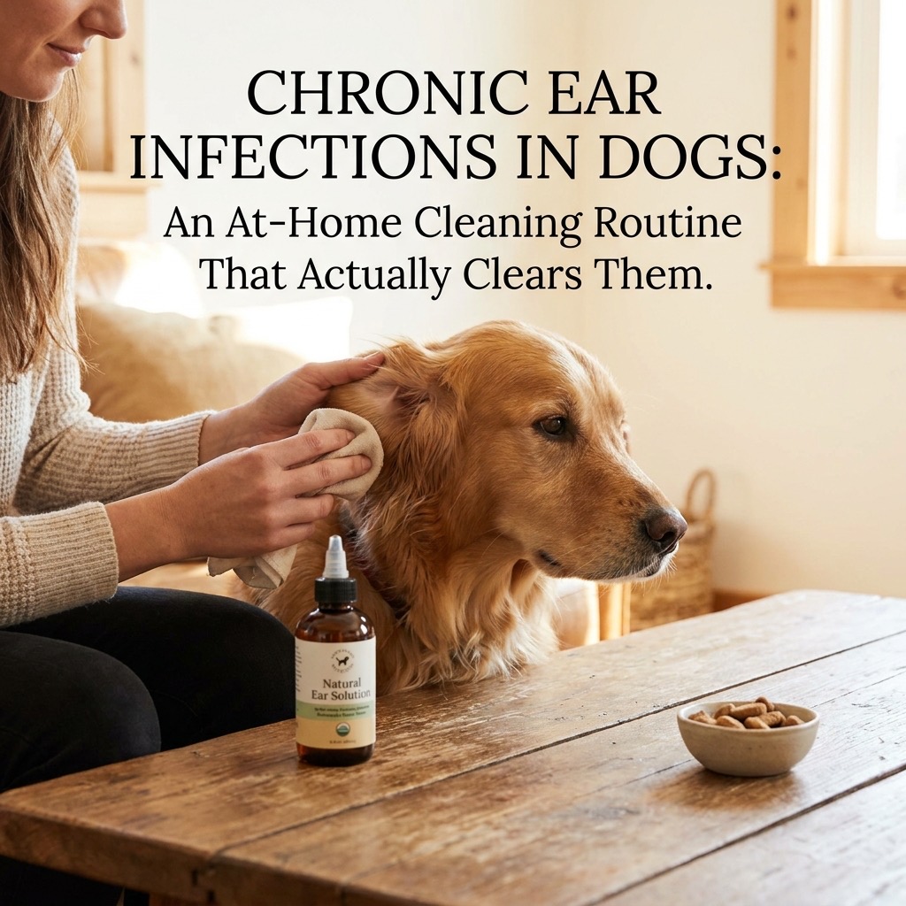 Chronic ear infections in dogs: an at-home cleaning routine that actually cle... (dog ear cleaning) — Dogs / Dermatology cover image