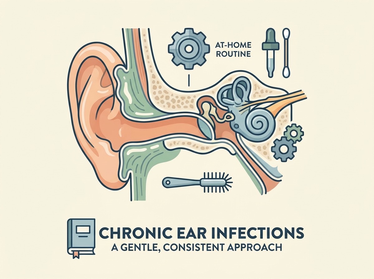 Footer banner — dog receiving ear cleaning at home