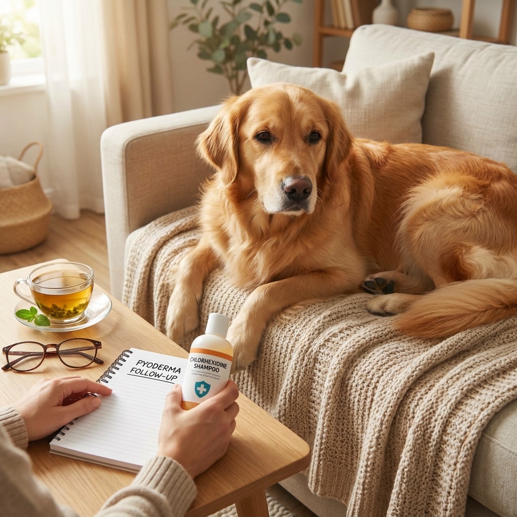 Pyoderma in dogs: the chlorhexidine protocol that clears it for good (antibacterial shampoo) — Dogs / Dermatology cover image