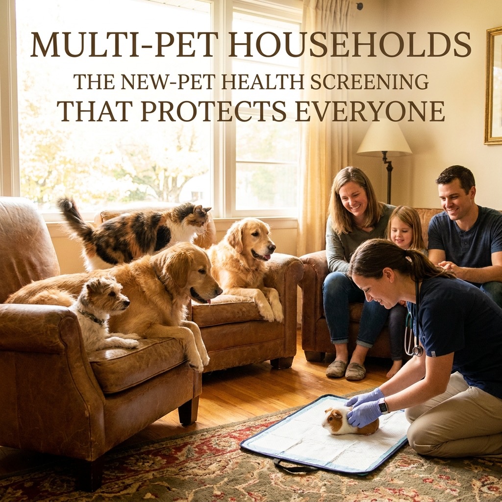 Multi-pet households: the new-pet health screening that protects everyone (health screening) — Pets / Preventive Care cover image