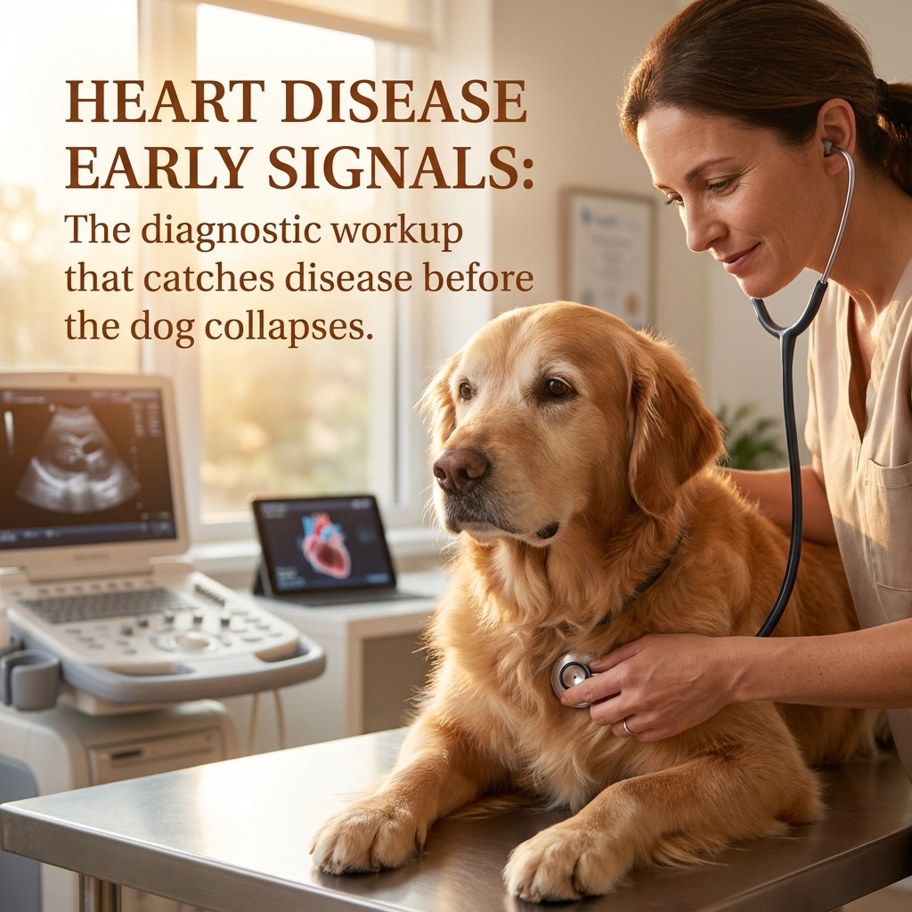 Heart disease early signals: the diagnostic workup that catches disease befor... (early detection) — Pets / Cardiology cover image