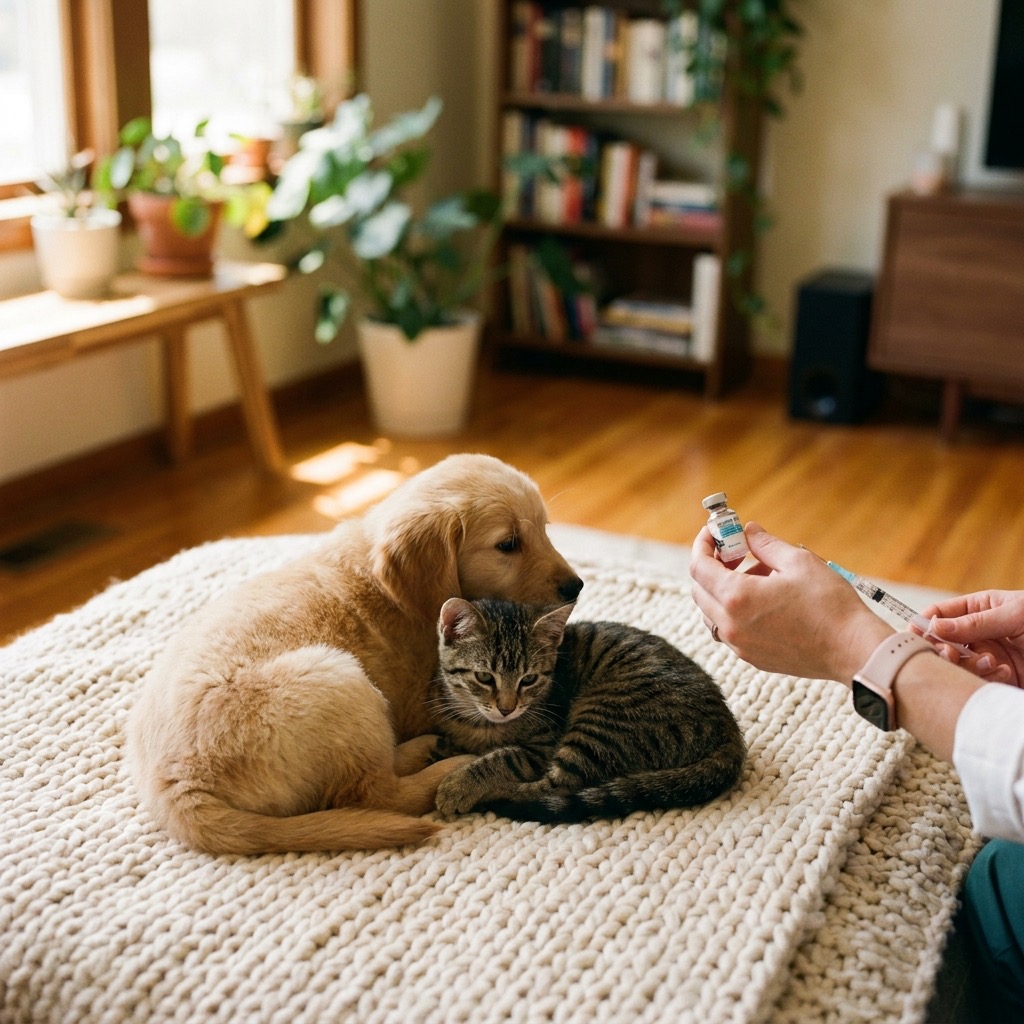 Puppy and kitten core vaccine timeline: what to give, when, and what to skip (maternal antibody) — Pets / Preventive Care cover image
