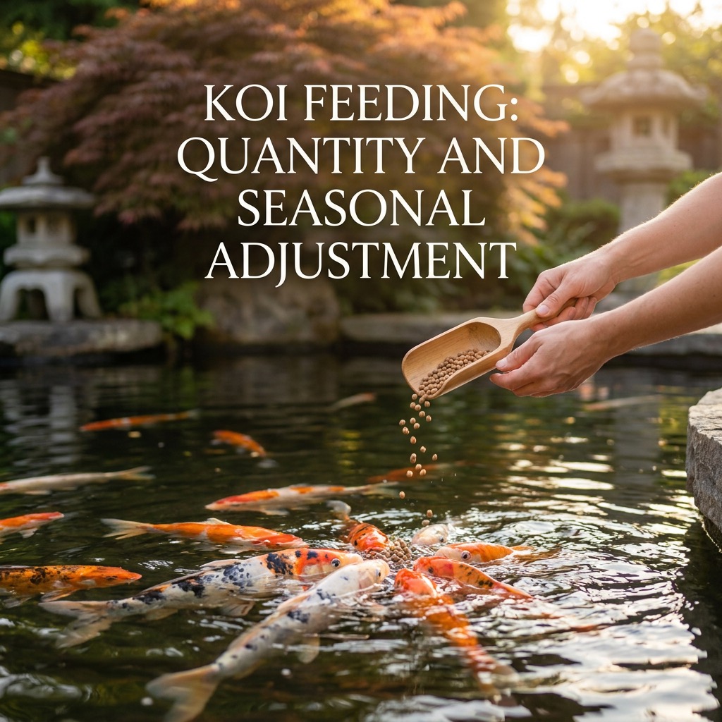 Koi feeding: quantity, frequency, and seasonal adjustment through the year (water temperature) — Fish / Koi & Ponds cover image