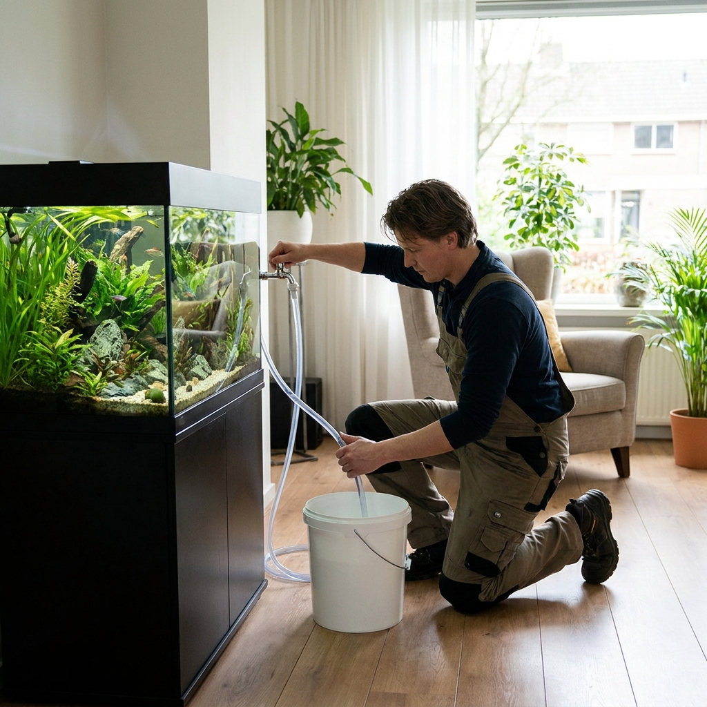 Water changes: frequency and volume (10-30% weekly) (water change) — Fish / Routine Maintenance cover image