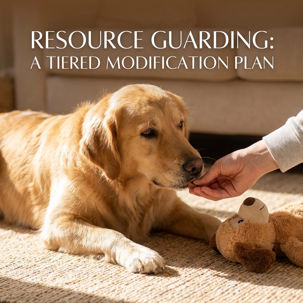 Resource guarding: a tiered modification plan that respects the dog (positive reinforcement) — Dogs / Behavior cover image