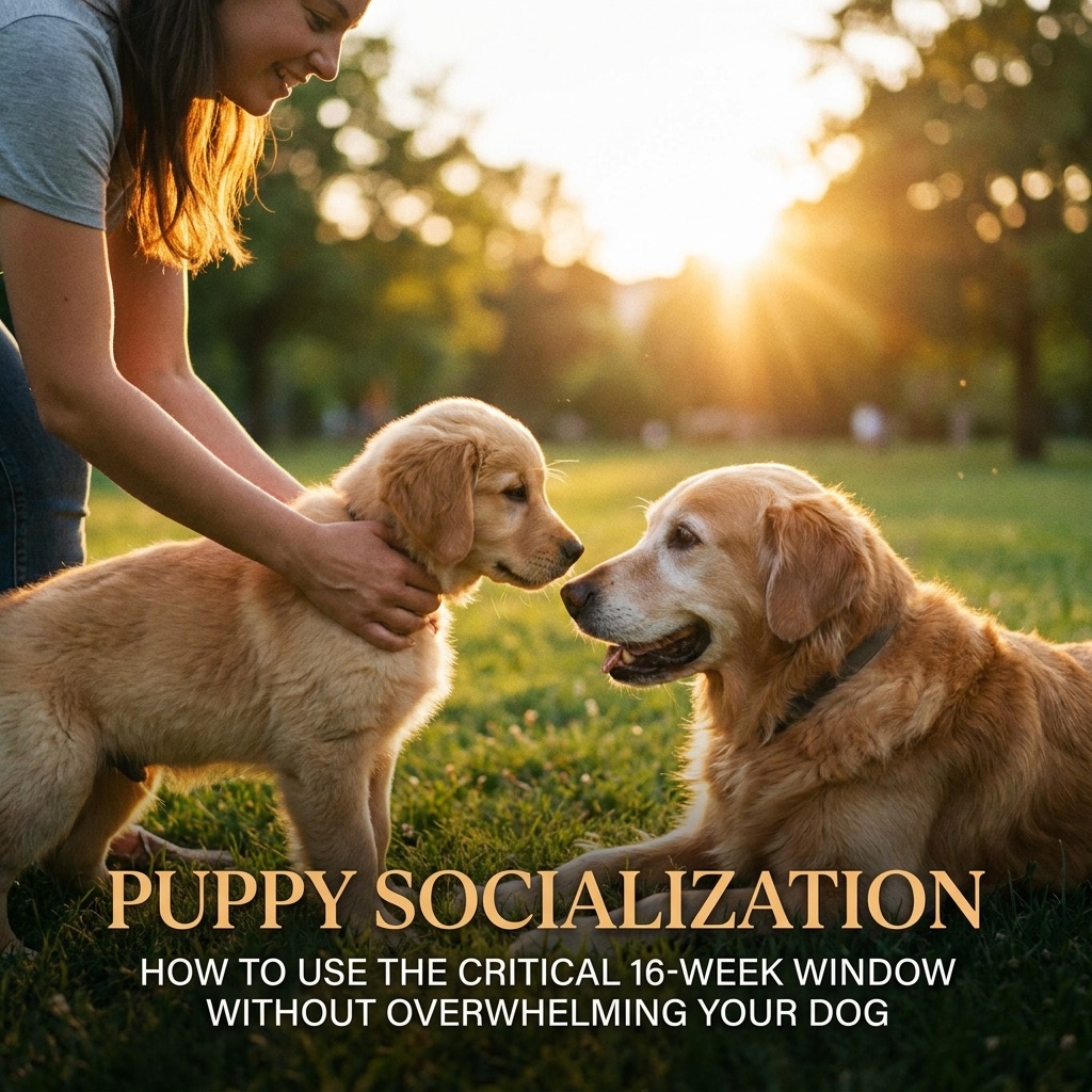 Puppy socialization: how to use the critical 16-week window without overwhelm... (critical period) — Dogs / Behavior cover image