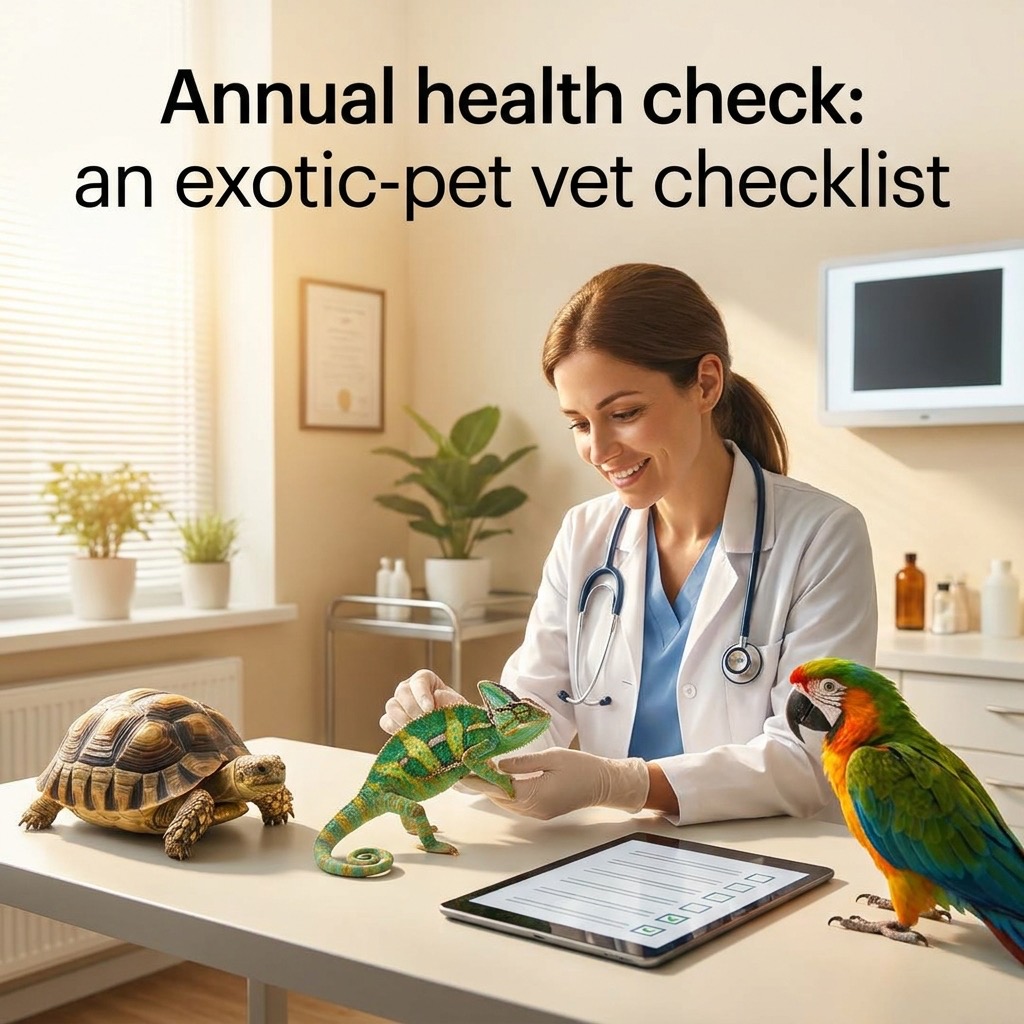 Annual health check for exotic pets: a vet checklist for birds, rabbits, rept... (annual checkup) — Exotic Pets / Preventive Care cover image