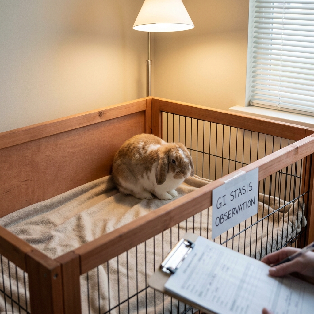 Rabbit GI stasis: a home emergency guide that buys you time (gi stasis) — Exotic Pets / Rabbit Health cover image