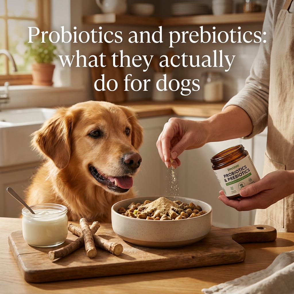 Probiotics and prebiotics: what they actually do for dogs (dog microbiome) — Dogs / Nutrition cover image