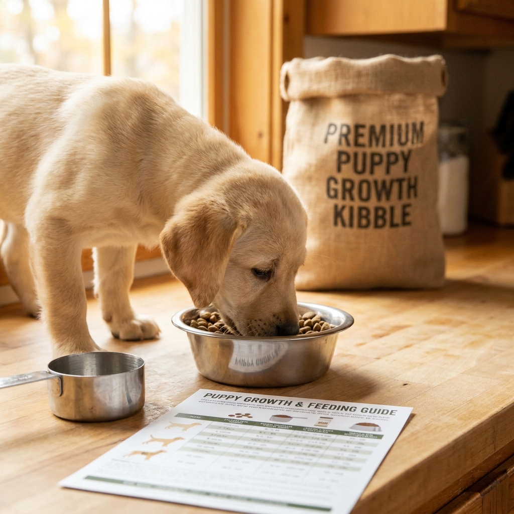 Puppy to senior: a full life-stage feeding chart that adapts as the dog ages (life stage feeding) — Dogs / life-stage-nutrition cover image
