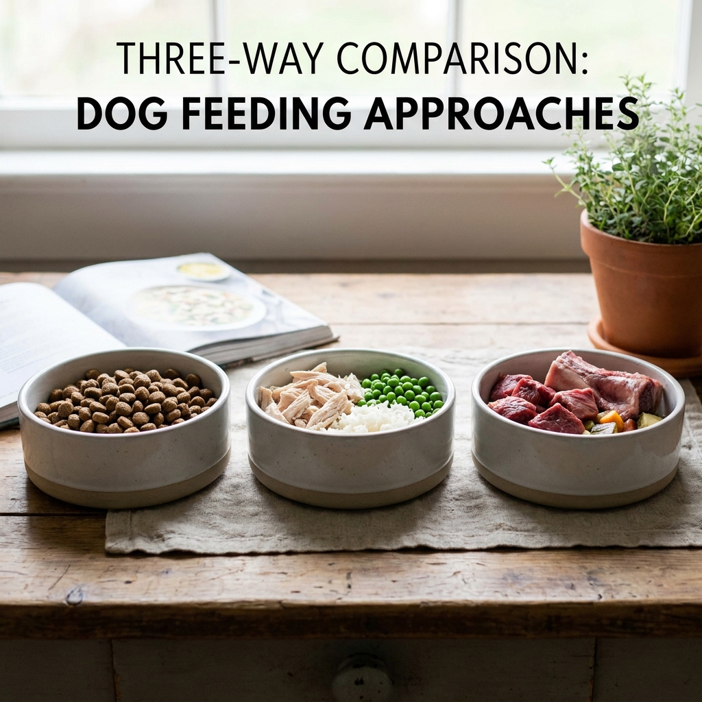 Kibble vs home-cooked vs raw: an evidence-based comparison of three feeding a... (dog nutrition) — Dogs / Clinical Nutrition cover image