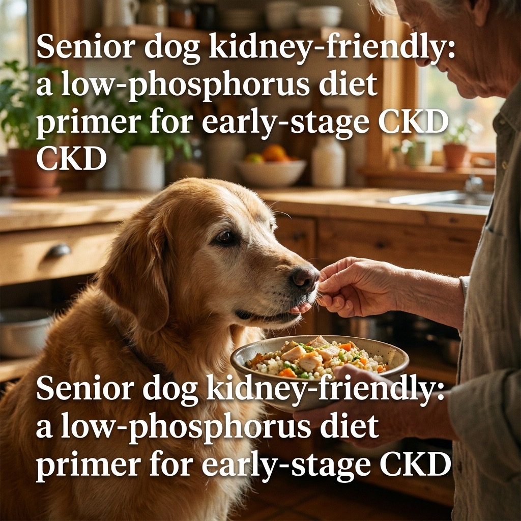Senior dog kidney-friendly: a low-phosphorus diet primer for early-stage CKD (kidney disease) — Dogs / senior-nutrition cover image