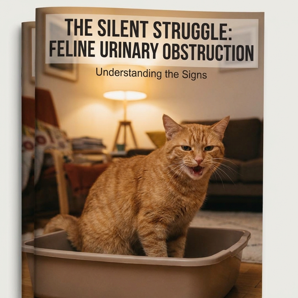 Feline urinary obstruction: emergency signs that the male cat cannot pee and ... (urinary obstruction) — Cats / Emergency cover image